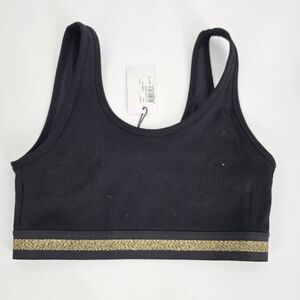 Solid & Striped Sport Black High Tide Ribbed Sports Bra Size XS NEW